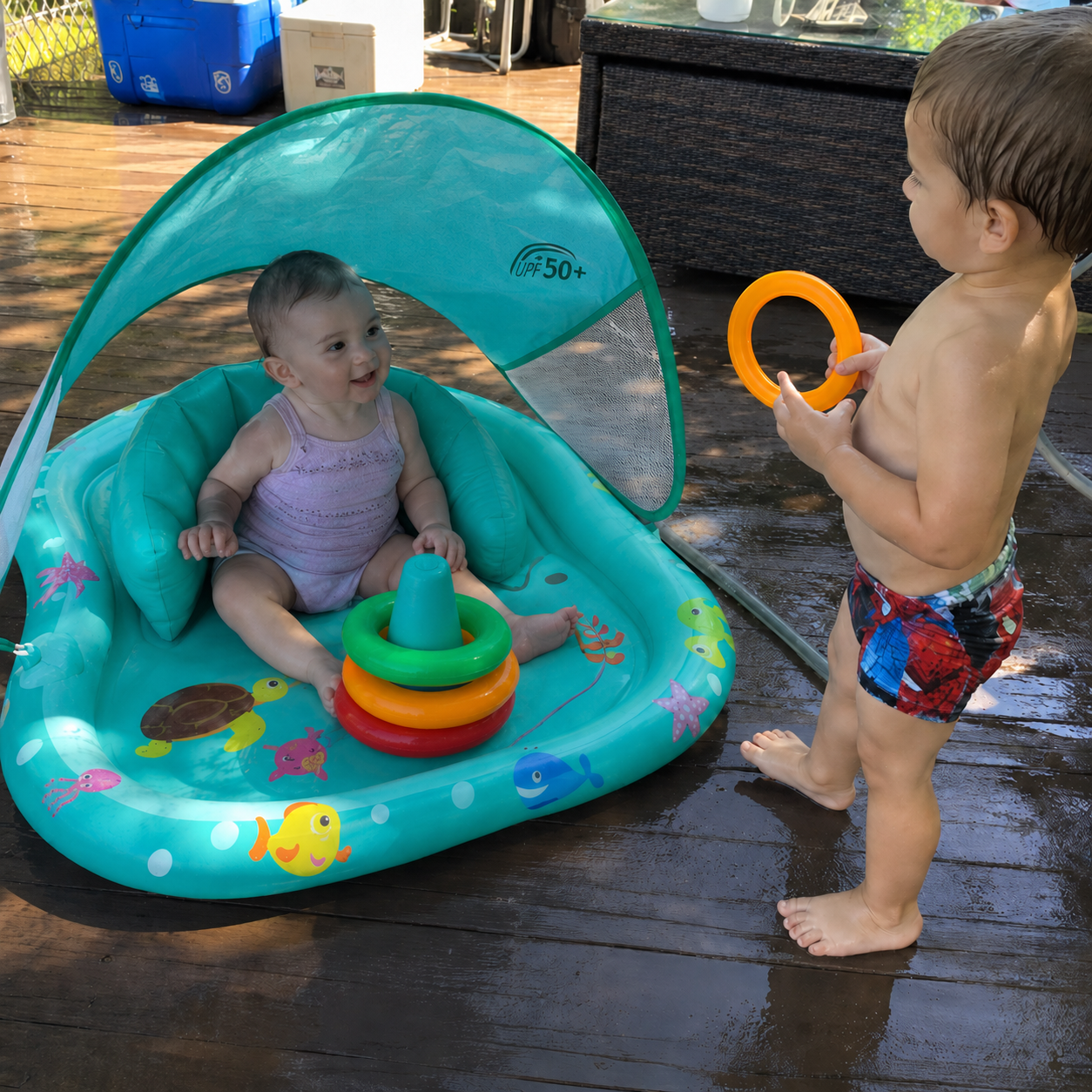 💦Baby Detachable Awning Floaties 💦