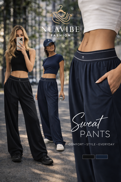 Women's High-Waisted Wide-Leg Sweatpants